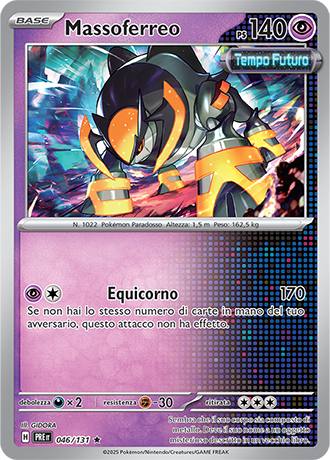 Massoferreo 046/131 Reverse Holo - ITA - Near Mint - Scarlatto e Violetto - Evoluzioni Prismatiche - Carta Pokemon