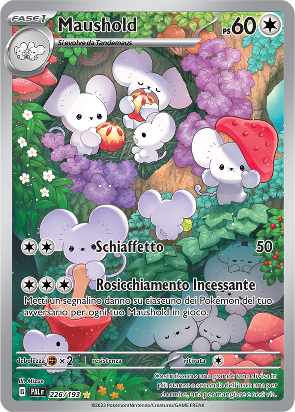 Maushold 226/193 Illustrazione Rara - ITA - Near Mint - Scarlatto e Violetto - Evoluzioni a Paldea - Carta Pokemon