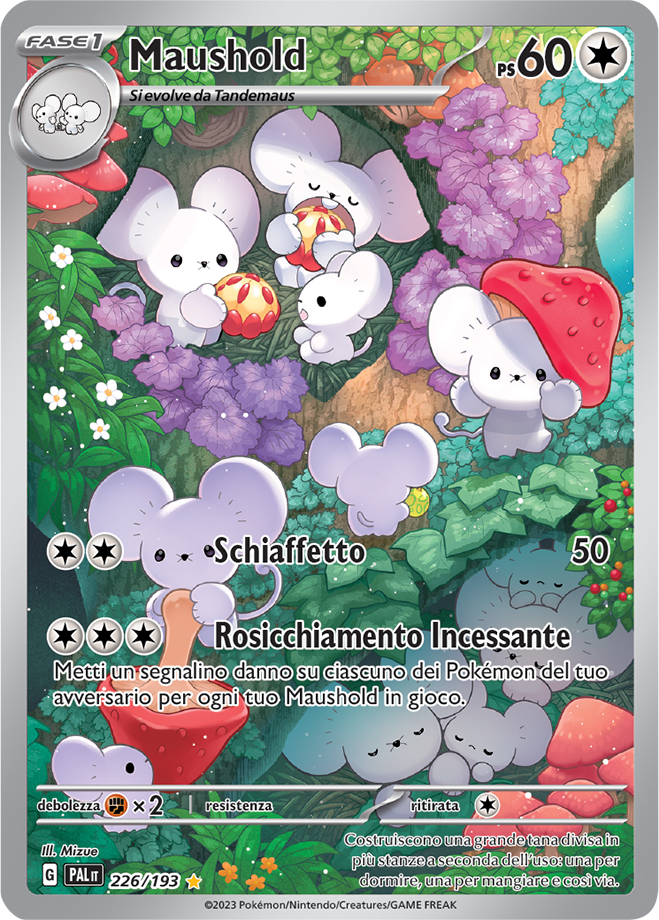 Maushold 226/193 Illustrazione Rara - ITA - Near Mint - Scarlatto e Violetto - Evoluzioni a Paldea - Carta Pokemon