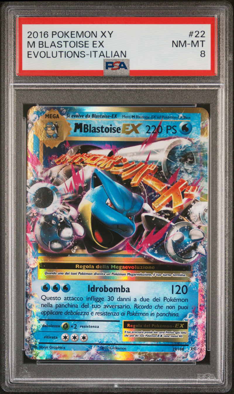 MBlastoise-ex 022/108 - ITA - Near Mint - Gradata PSA 8 - XY - Evoluzioni - Carta Pokemon