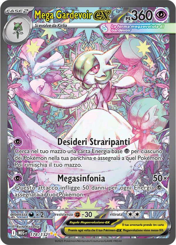 Mega Gardevoir-ex MEG 178/132 Alternative Art - ITA - Near Mint - Megaevoluzione - Carta Pokemon
