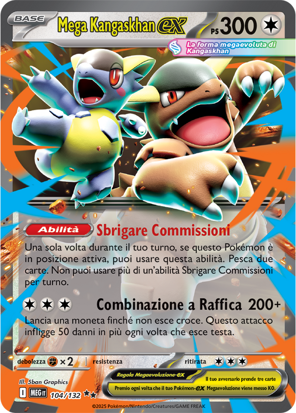 Mega Kangaskhan-ex MEG 104/132 - ITA - Near Mint - Megaevoluzione - Carta Pokemon