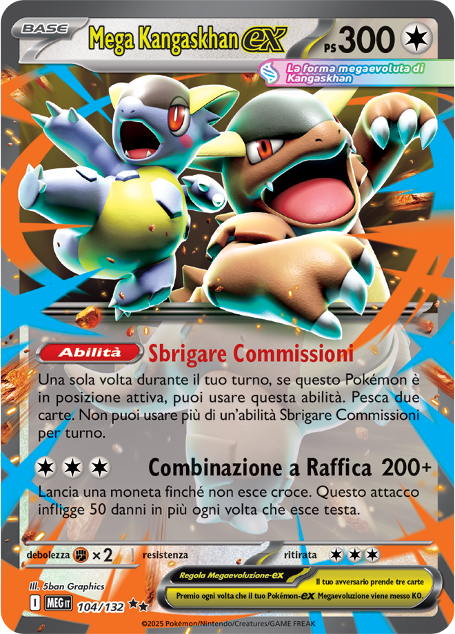 Mega Kangaskhan-ex MEG 104/132 - ITA - Near Mint - Megaevoluzione - Carta Pokemon