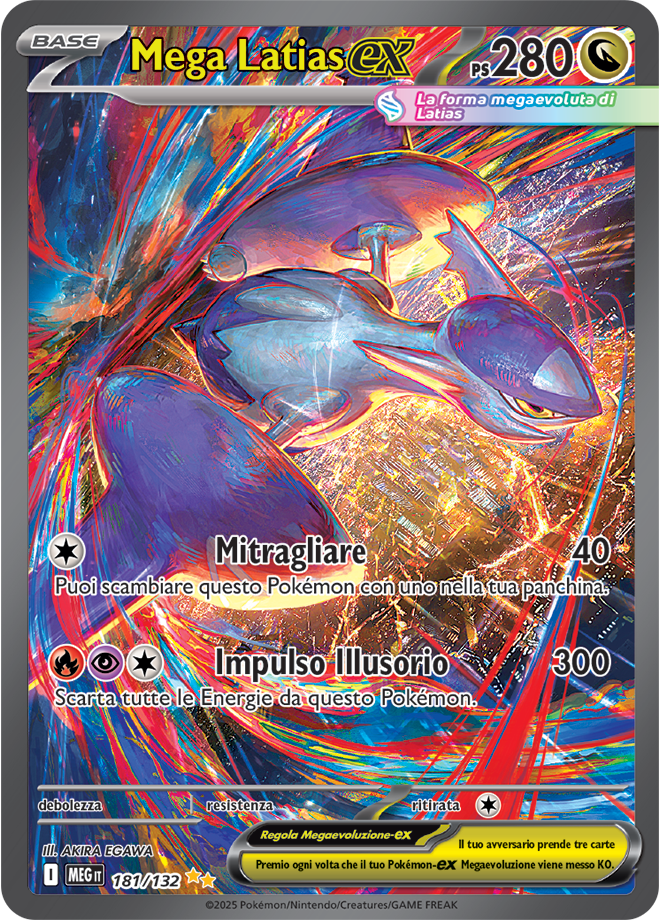 Mega Latias-ex MEG 181/132 Alternative Art - ITA - Near Mint - Megaevoluzione - Carta Pokemon