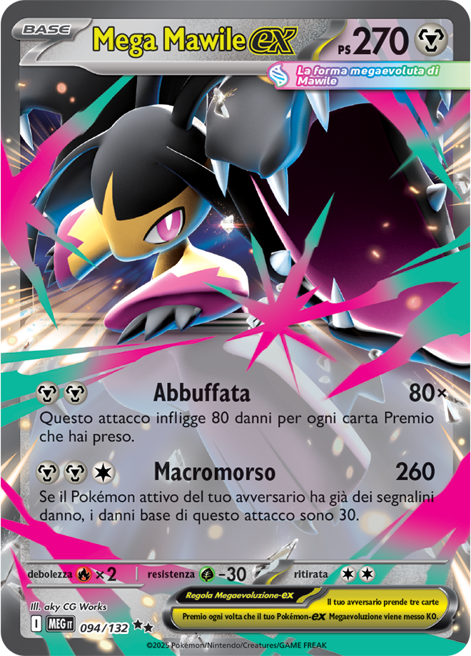 Mega Mawile-ex MEG 094/132 - ITA - Near Mint - Megaevoluzione - Carta Pokemon