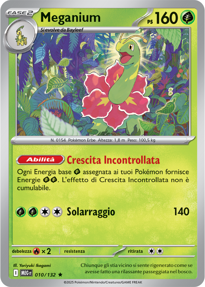 Meganium MEG 010/132 - ITA - Near Mint - Megaevoluzione - Carta Pokemon