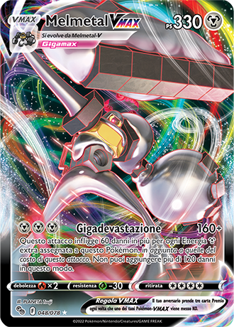 Melmetal-VMAX 048/078 - ITA - Near Mint - Spada e Scudo - Pokemon GO - Carta Pokemon