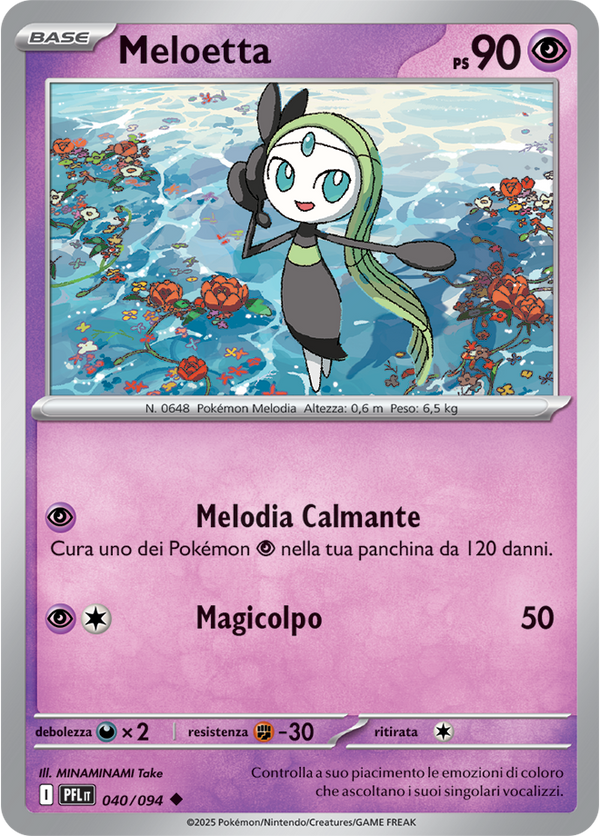 Meloetta PFL 040/094 - ITA - Near Mint - Megaevoluzione - Fiamme Spettrali - Carta Pokemon