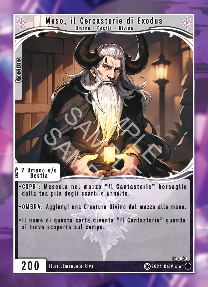 Meso, il Cercastorie di Exodus CA - 084 Comune - Unlimited - ITA - Near Mint - Cavalieri di Adam - Carta Creatures of Exo