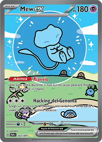 Mew EX Shiny 232/091 Alternative Art - ITA - Near Mint - Scarlatto e Violetto - Destino di Paldea - Carta Pokemon
