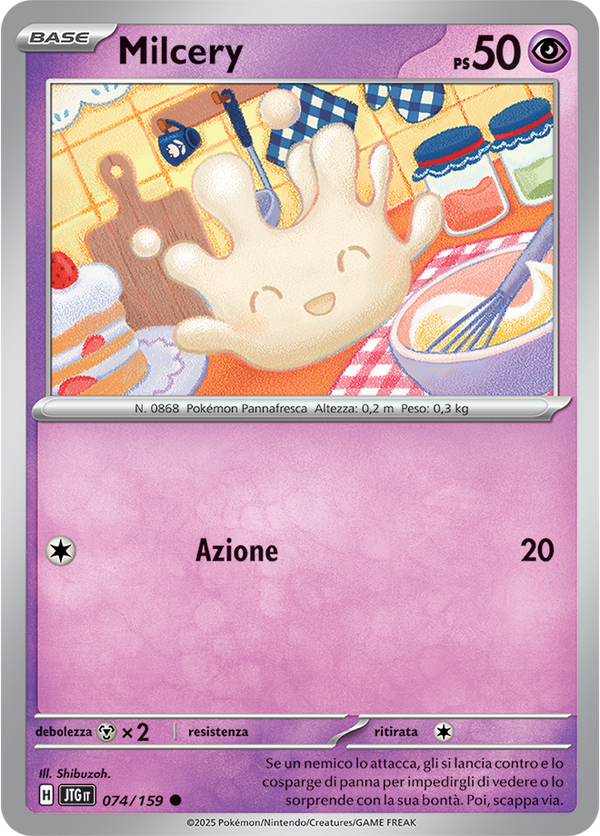 Milcery 074/159 Reverse Holo - ITA - Near Mint - Scarlatto e Violetto - Avventure Insieme - Carta Pokemon