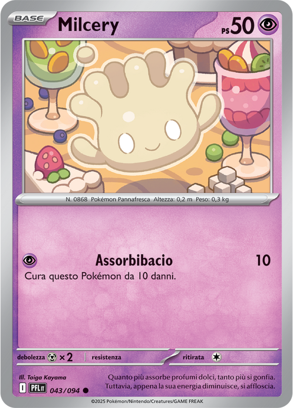 Milcery PFL 043/094 - ITA - Near Mint - Megaevoluzione - Fiamme Spettrali - Carta Pokemon