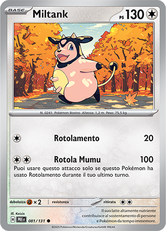 Miltank 081/131 Reverse Holo - ITA - Near Mint - Scarlatto e Violetto - Evoluzioni Prismatiche - Carta Pokemon