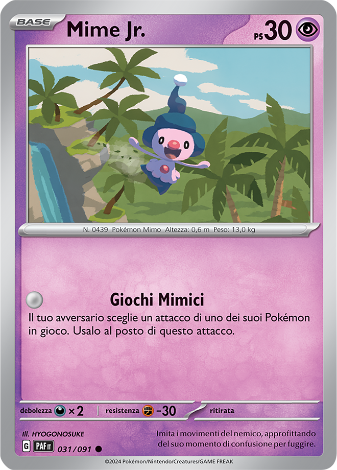 Mime Jr. 031/091 - ITA - Near Mint - Scarlatto e Violetto - Destino di Paldea - Carta Pokemon