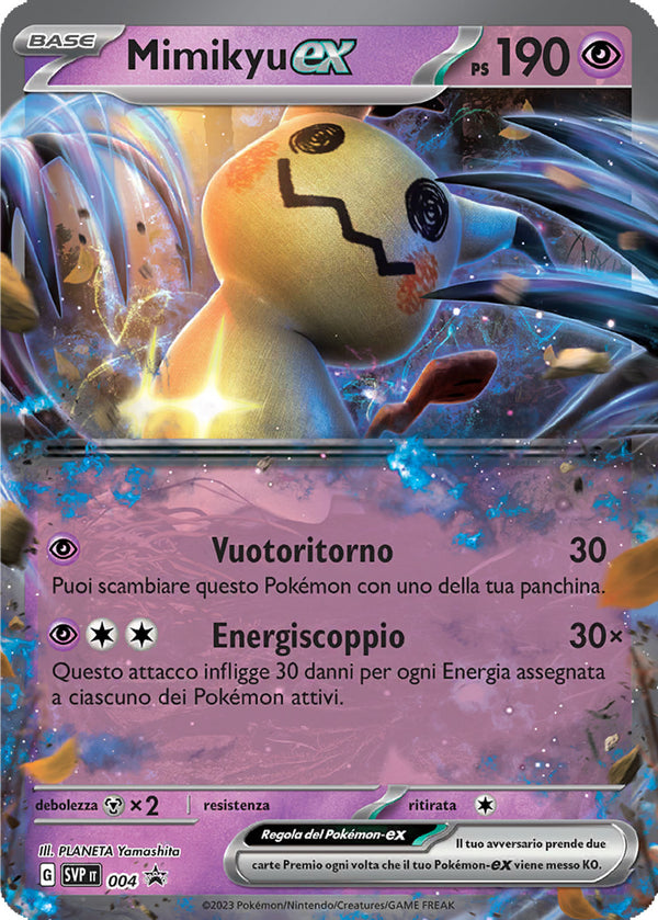 Mimikyu-ex SVP 004 - ITA - Near Mint - Promo Scarlatto e Violetto - Ca Mimikyu-ex SVP 004 - ITA - Near Mint - Promo Scarlatto e Violetto - Ca