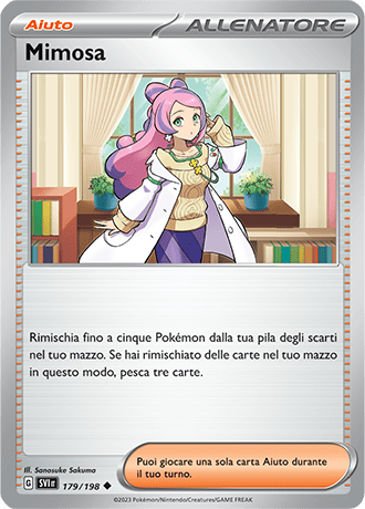 Mimosa 179/198 - ITA - Near Mint - Scarlatto e Violetto - Carta Pokemon