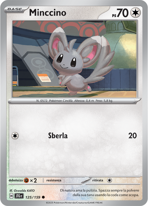 Minccino 125/159 Reverse Holo - ITA - Near Mint - Scarlatto e Violetto - Avventure Insieme - Carta Pokemon