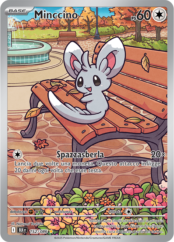 384Minccino BLK 152/086 - ITA - Near Mint - Scarlatto e Violetto - Luce Nera - Carta Pokemon