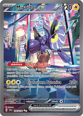 Miraidon-ex 244/198 Alternative Art - ITA - Near Mint - Scarlatto e Violetto - Carta Pokemon