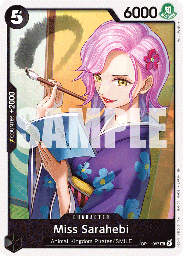 Miss Sarahebi OP11-087 - Character Nero Uncommon - Near Mint - A Fist of Divine Speed - Carta One Piece Card Game