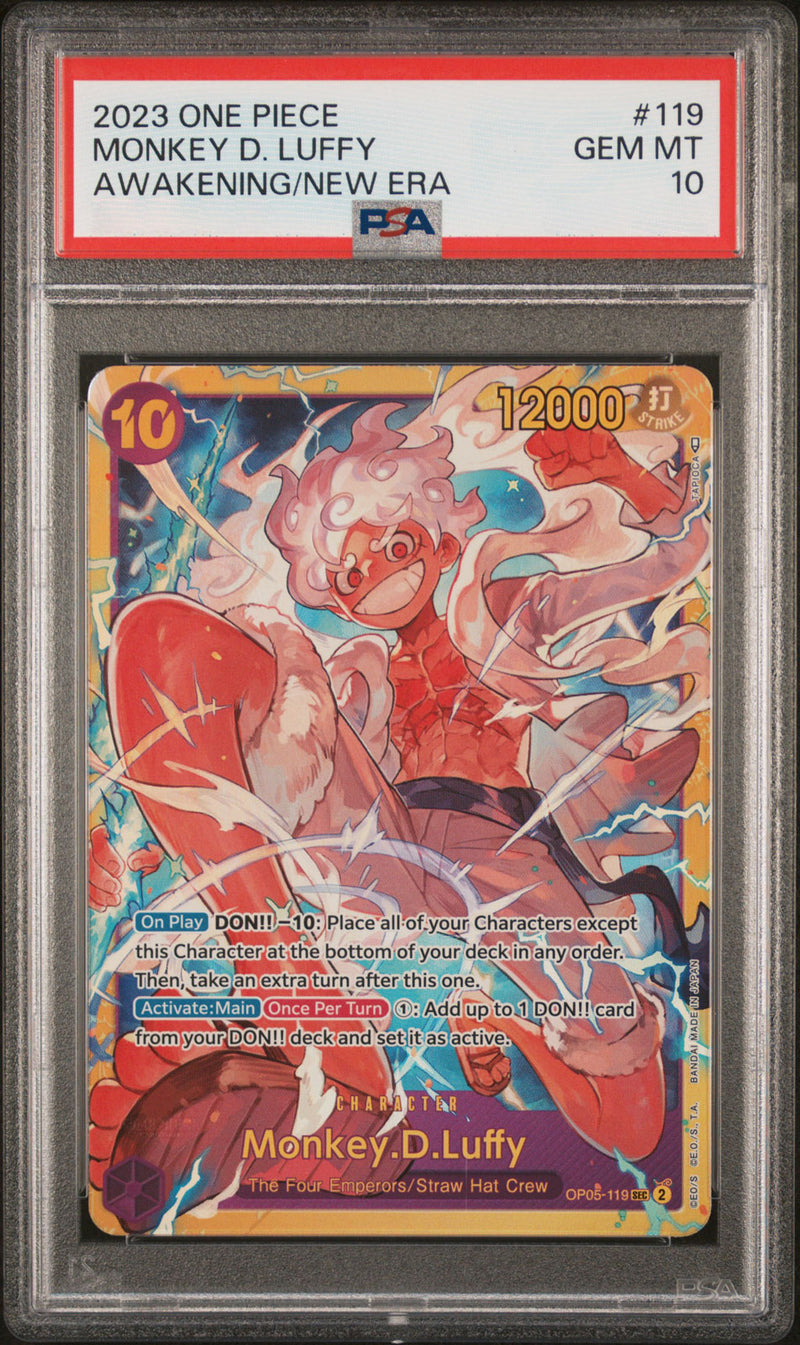 Monkey D. Luffy OP05 - 119 Secret Rare - ENG - Mint - Gradata PSA 10 - Awakening of a New Era  - Carta One Piece Card Game