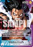 Monkey.D.Luffy OP11-040 V2 - Leader Blu/Viola Alternate Art - Near Mint - A Fist of Divine Speed - Carta One Piece Card Game