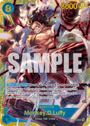 Monkey.D.Luffy OP11-118 V1 - Character Blu Secret Rare - Near Mint - A Fist of Divine Speed - Carta One Piece Card Game
