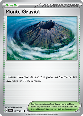 Monte Gravità 177/191 Reverse Holo - ITA - Near Mint - Scarlatto e Violetto - Scintille Folgoranti - Carta Pokemon