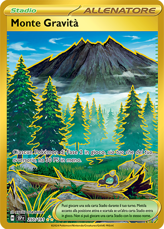 Monte Gravità 250/191 Segreta Oro - ITA - Near Mint - Scarlatto e Violetto - Scintille Folgoranti - Carta Pokemon