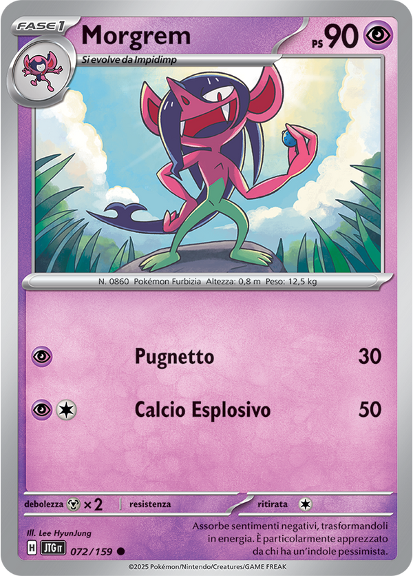 Morgrem 072/159 Reverse Holo - ITA - Near Mint - Scarlatto e Violetto - Avventure Insieme - Carta Pokemon