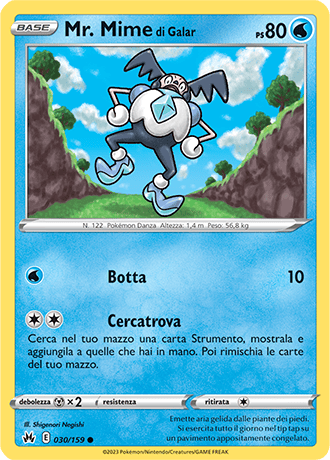 Mr. Mime di Galar 030/159 - ITA - Near Mint - Spada e Scudo - Zenit Regale - Carta Pokemon