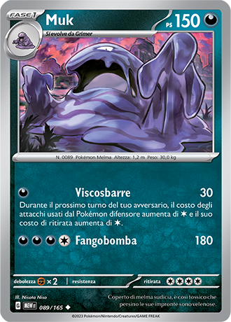 Muk 089/165 - ITA - Near Mint - Scarlatto e Violetto - 151 - Carta Pokemon