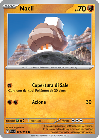 Nacli 121/193 Reverse Holo - ITA - Near Mint - Scarlatto e Violetto - Evoluzioni a Paldea - Carta Pokemon