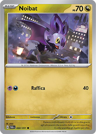 Noibat 068/091 - ITA - Mint - Scarlatto e Violetto - Destino di Paldea - Carta Pokemon