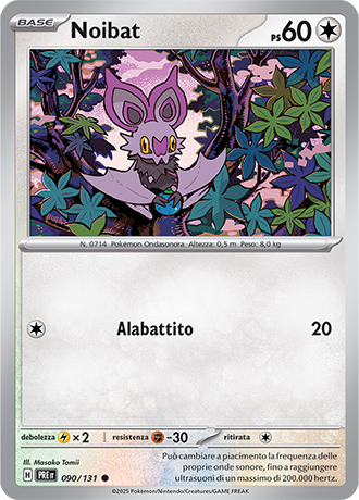 Noibat 090/131 Reverse Holo - ITA - Near Mint - Scarlatto e Violetto - Evoluzioni Prismatiche - Carta Pokemon