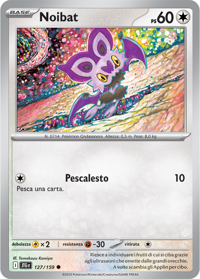 Noibat 127/159 - ITA - Near Mint - Scarlatto e Violetto - Avventure Insieme - Carta Pokemon