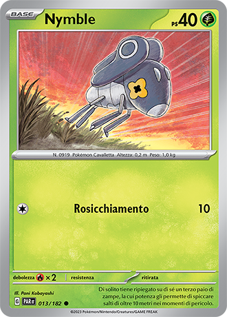 Nymble 013/182 - ITA - Near Mint - Scarlatto e Violetto - Paradosso Temporale - Carta Pokemon