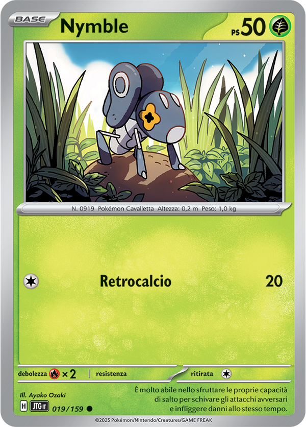 Nymble 019/159 Reverse Holo - ITA - Near Mint - Scarlatto e Violetto - Avventure Insieme - Carta Pokemon