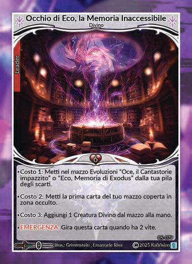 Occhio di Eco, la Memoria Inaccessibile CS - 079   - 1a Edizione - ITA - Near Mint - Custodi della Storia - Carta Creatures of Exo
