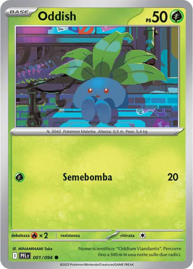 Oddish PFL 001/094 - ITA - Near Mint - Megaevoluzione - Fiamme Spettrali - Carta Pokemon