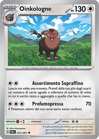 Oinkologne 072/091 - ITA - Mint - Scarlatto e Violetto - Destino di Paldea - Carta Pokemon