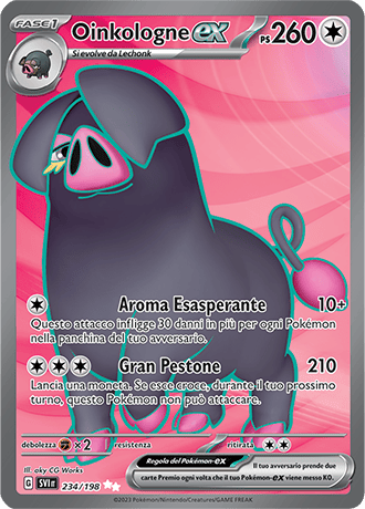 Oinkologne-ex 234/198 Full Art - ITA - Near Mint - Scarlatto e Violetto - Carta Pokemon