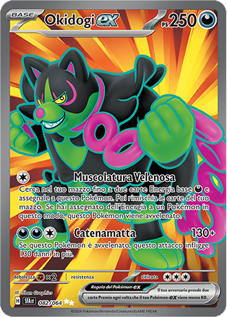 Okidogi-ex 082/064 Full Art Ultra Rara - ITA - Near Mint - Scarlatto e Violetto - Segreto Fiabesco - Carta Pokemon