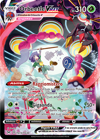 Orbeetle-VMAX TG13/TG30 Trainer Gallery - ITA - Near Mint - Spada e Scudo - Origine Perduta - Carta Pokemon