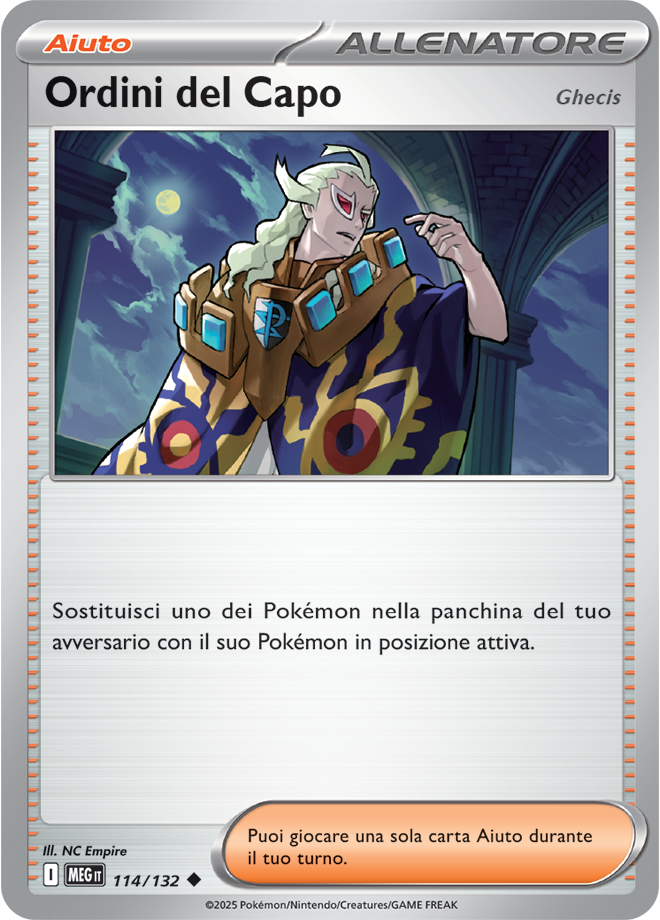 Ordini del Capo (Ghecis) MEG 114/132 - ITA - Near Mint - Megaevoluzione - Carta Pokemon