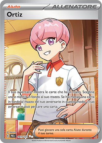 Ortiz 141/131 Full Art - ITA - Near Mint - Scarlatto e Violetto - Evoluzioni Prismatiche - Carta Pokemon