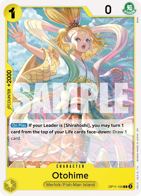 Otohime OP11-100 - Character Giallo Common - Near Mint - A Fist of Divine Speed - Carta One Piece Card Game