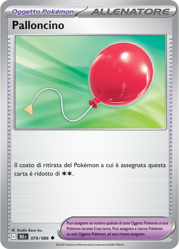 295Palloncino BLK 079/086 - ITA - Near Mint - Scarlatto e Violetto - Luce Nera - Carta Pokemon
