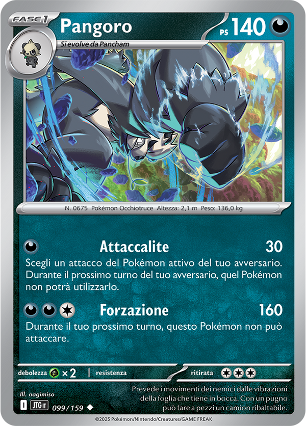 Pangoro JTG 099/159 - ITA - Near Mint - Scarlatto e Violetto - Avventure Insieme - Carta Pokemon