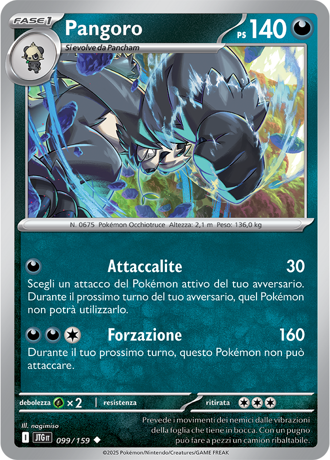 Pangoro JTG 099/159 - ITA - Near Mint - Scarlatto e Violetto - Avventure Insieme - Carta Pokemon